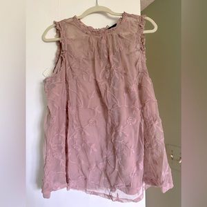 Torrid pale pink lace top with matching cami size 2